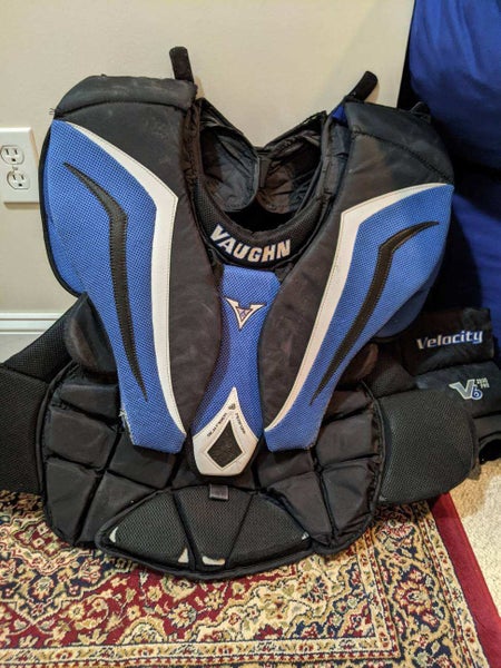 Used Large Vaughn Pro Stock Velocity V6 2000 Goalie Chest Protector