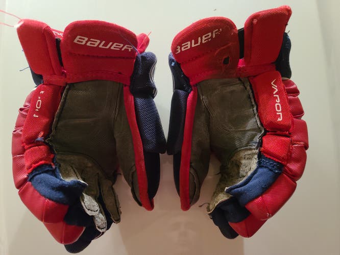 Blue / Red Used Junior Bauer Vapor X800 Lite Gloves 11"