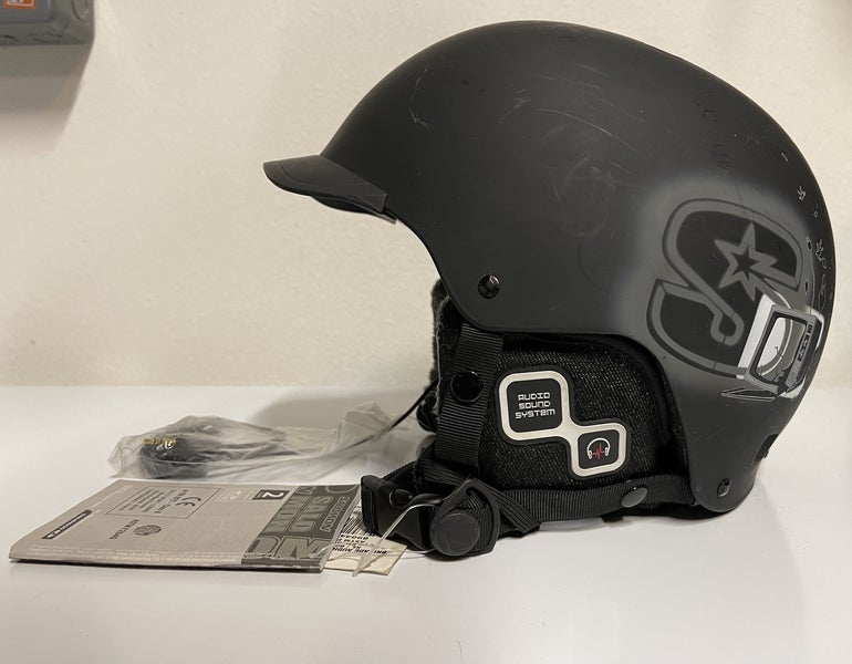 Ynkelig Stolthed parade Salomon Brigade + Audio Snowboarding/Skiing Helmet - Men's XL - Matte Black  - Never used. | SidelineSwap