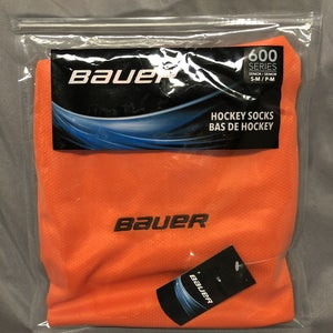 Bauer Orange Senior Small - Medium Socks, New