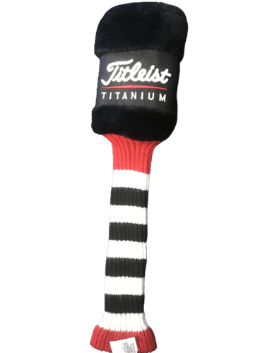 Titleist Titanium Head Cover Blk Wht Red