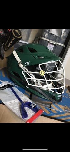 ( Helmet 3 Of 9) One adjustable lacrosse helmet green