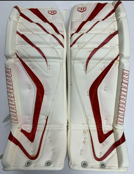 White Used Senior 34" Warrior Goalie leg pads