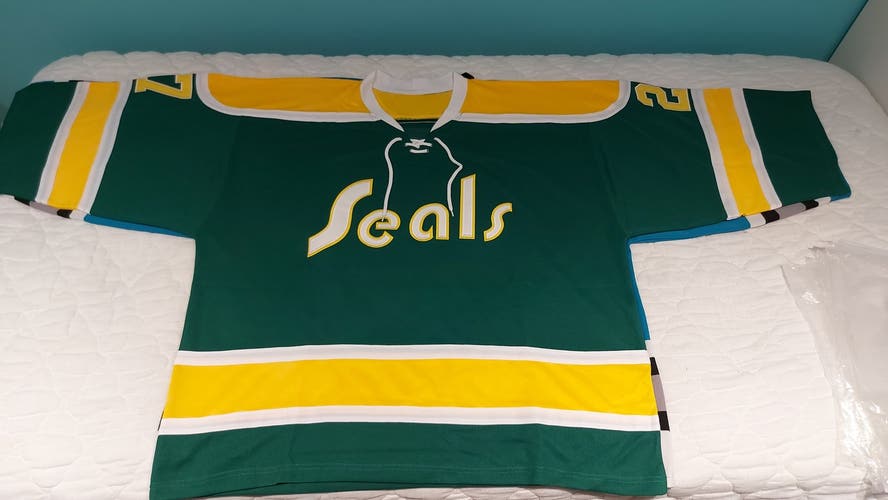 Meloche New Goalie Cut Jersey Oakland Seals