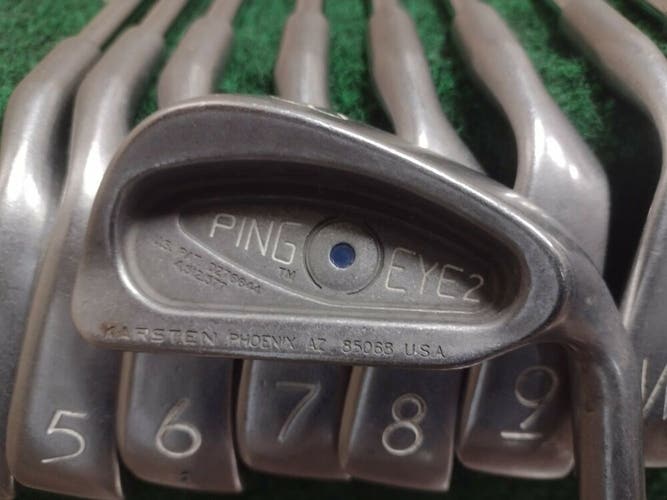 Ping Eye 2 Blue Dot Golf Iron Set 3-PW,SW Steel Shaft Stiff Flex Matching #s