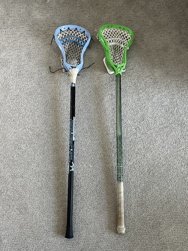 Two lacrosse sticks