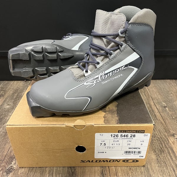 Classic Size 9 (EUR 41 1/3) New Salomon Siam 5 Cross Country Ski Boots