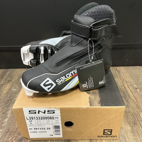 Size 6.5 (EUR 39 1/3) New Salomon Combi Junior Pilot Cross Country Ski Boots