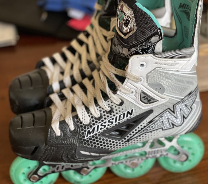 Mission Inline Hockey Skates Size 9D (Reg) Shoe Size 10.5 BEST HOCKEY INLINE SKATE ON MARKET
