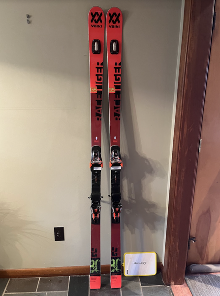Used Unisex 2020 Volkl Racing Racetiger GS Skis With Bindings Max Din 18