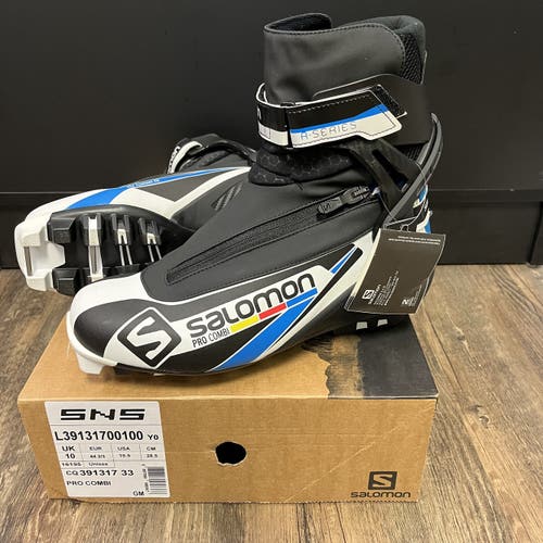 Size 10.5 (EUR 44 2/3) New Salomon Pro Combi Pilot Cross Country Ski Boots