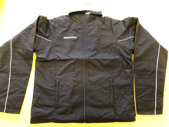 Black New SR S Bauer Jacket  Midweight  Warm Up Jacket BLK SIZE S