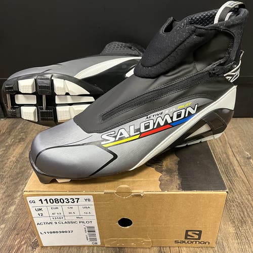 Classic Size 12.5 (EUR 47 1/3) New Salomon Active 9 Classic Pilot Cross Country Ski Boots