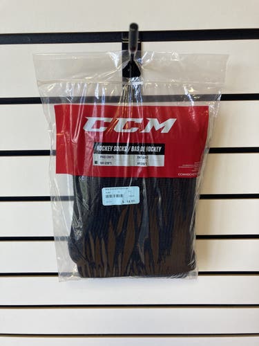 Black Senior 28" New CCM Hockey Socks