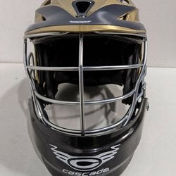 Cascade Lacrosse Helmet w/Cage Size Youth Gold Used