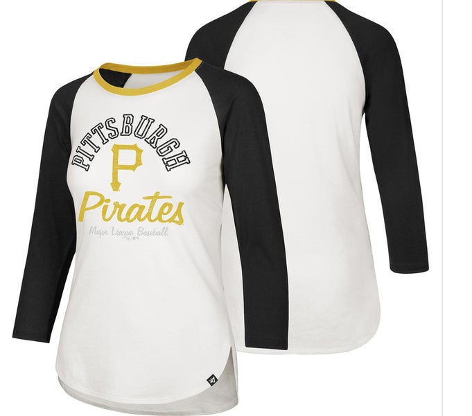 PIttsburgh Pirates Womens Arch Splitter Raglan Long Sleeve T-shirt