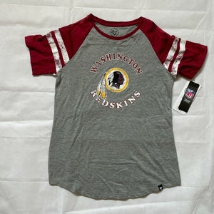 47 Womens Washington Redskins Cotton Copper Flip Fly Out SS M Grey Maroon