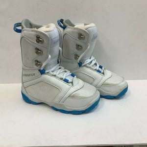 New Firefly snowboard boots size US 5 white blue youth unisex junior mondo 23.5