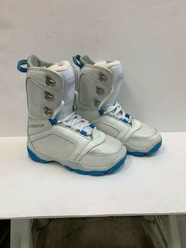 New Firefly snowboard boots size US 4.5 5 white blue youth unisex jr mondo 23