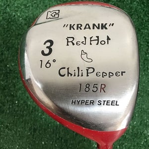 Krank Golf Red Hot Chili Pepper Fairway 3 Wood 16* With Khaos Graphite Shaft