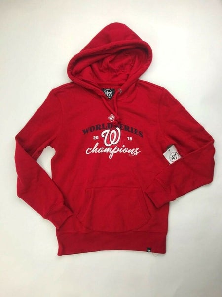 47 Washington Nationals Adult Sized Medium Red MLB World Series 2019 Hoodie