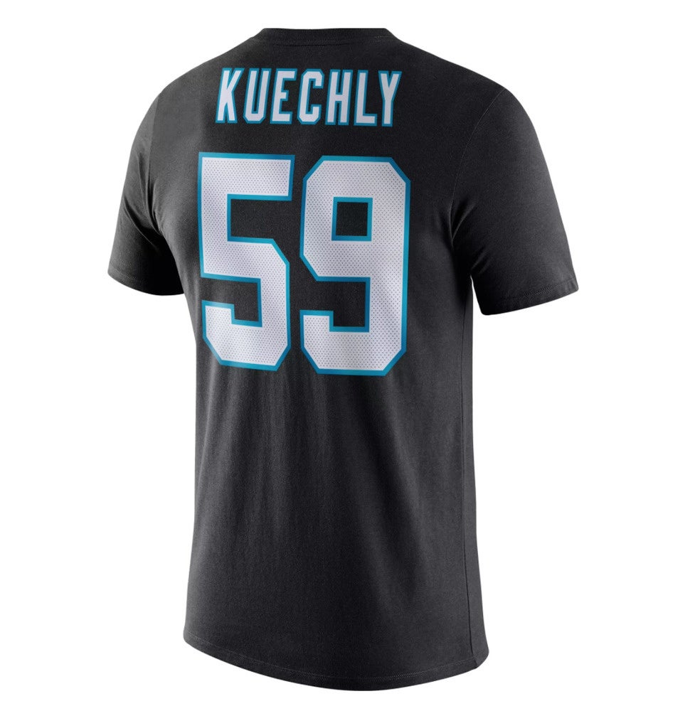 Men's Carolina Panthers Luke Kuechly #59 Logo Black T-Shirt