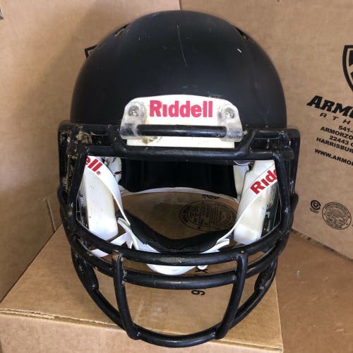 USED RIDDELL SPEED ADULT FOOTBALL HELMET - MEDIUM - FLAT BLACK