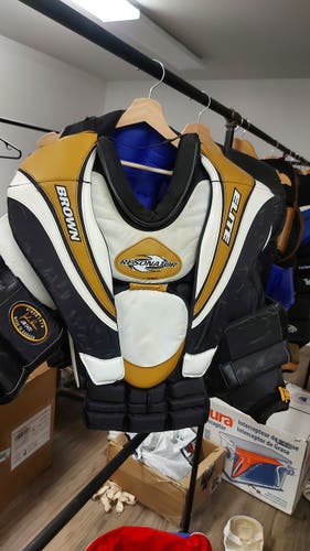 Senior Large Brown Goalie Chest Protector Pro Stock