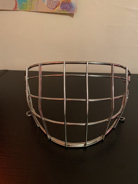 Silver Used Bauer 950X Goalie Mask