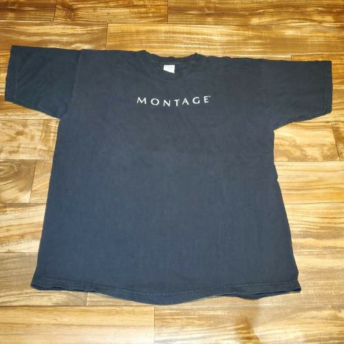 Montage Movie Promo Black T Shirt 100% cotton Size XL