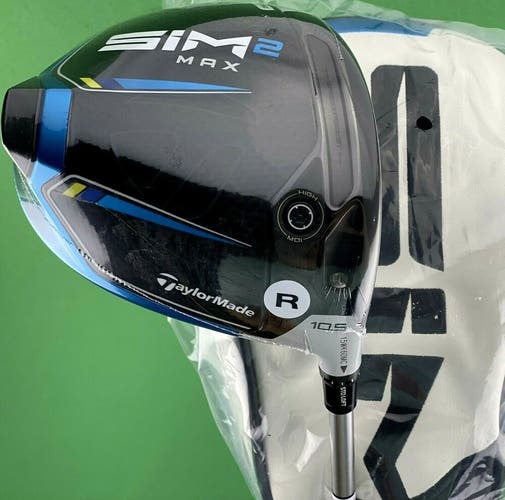 TaylorMade SIM2 MAX Driver 10.5* Regular R-Flex Kuro Kage Silver NEW #85991