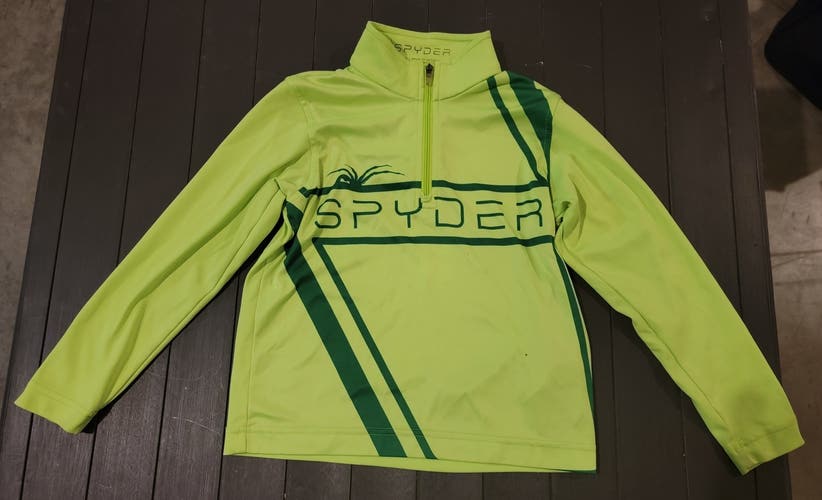Spyder 1/4 Zip Boys XS Lime Green