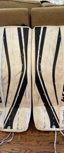 White Senior 34" CCM  Premier R1.5 Goalie Leg Pads