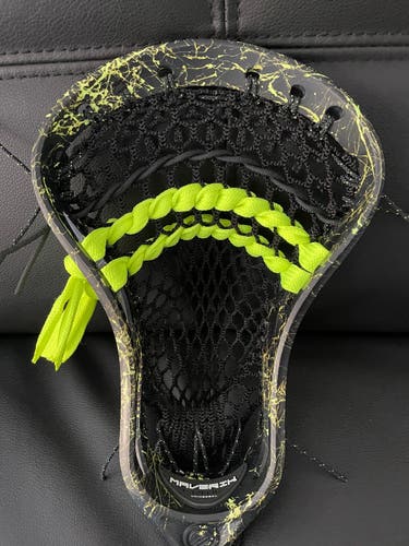 Black New Attack & Midfield Maverik Strung Critik U Head