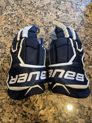 Blue Senior Bauer 15"  Supreme 170 Gloves