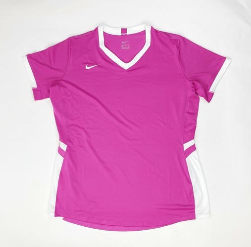 Nike Hyperace Short Sleeve Volleyball Practice Jersey Women's L 2XL Pink 846322