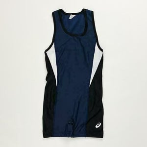 Asics Training Legit Wrestling Singlet Anti Odor Men's Small Blue Black JT3064
