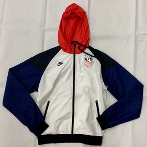 NIke USA Soccer Club Exclusive Soccer Jacket Women's Medium White Blue Red