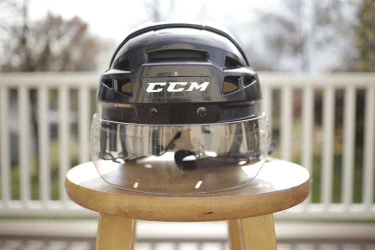 Black Used Large CCM Vector V08 Helmet w/ visor