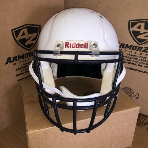 USED RIDDELL ADULT SPEED FOOTBALL HELMET - MEDIUM - WHITE METALLIC