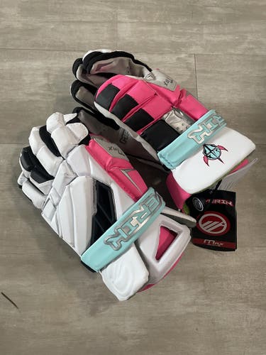 *PLL CHROME* CUSTOM GLOVES - New Maverik Max Lacrosse Gloves 13"