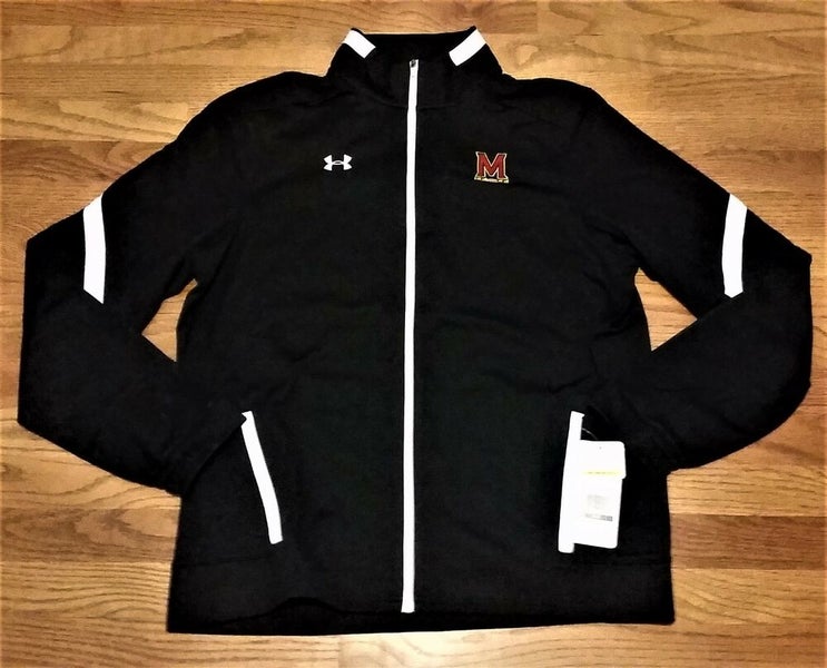 UA Maryland Terrapins Qualifier Full Zip Warm Up Black Women's M 1270482