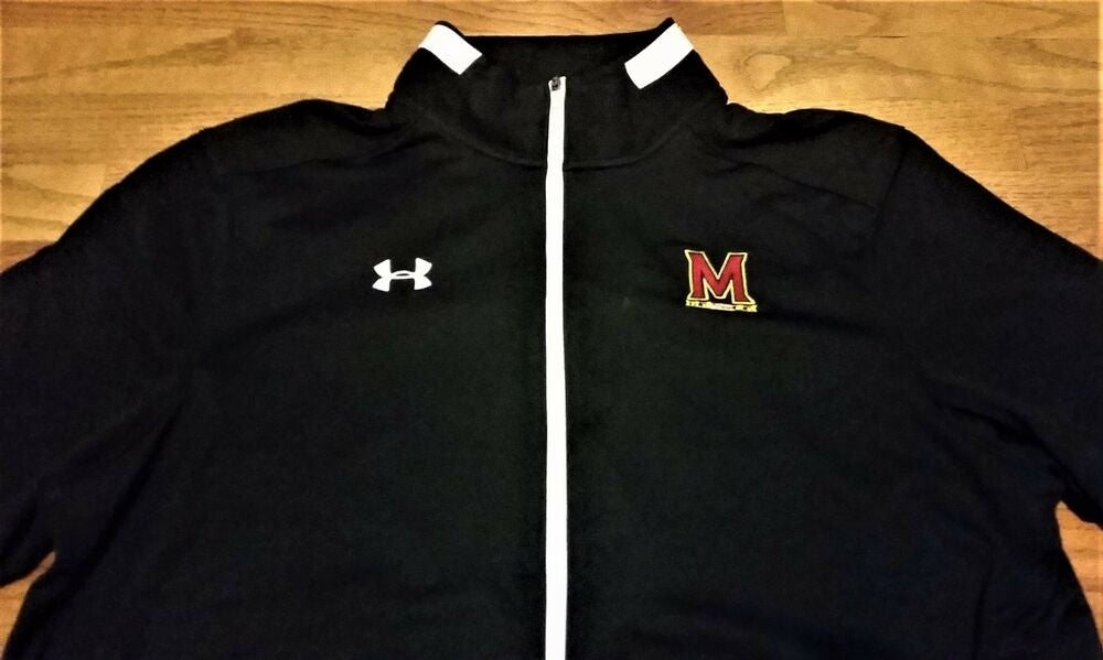 UA Maryland Terrapins Qualifier Full Zip Warm Up Black Women's M 1270482