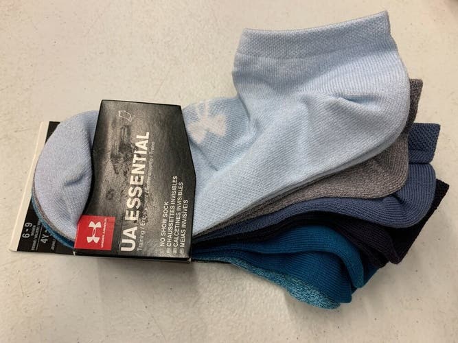 Under Armour Heatgear Women's Training No-Show Socks, 6 Pack, M Skyblue
