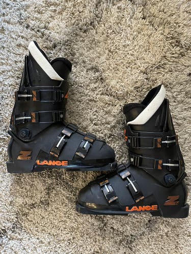 LANGE ZT ski boots men's size 10 1/2 black orange and white