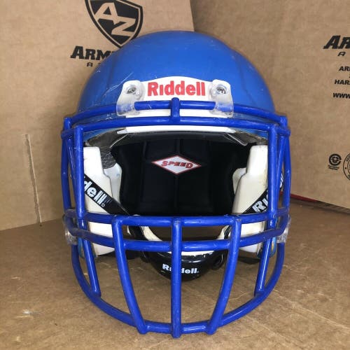 USED RIDDELL SPEED ADULT FOOTBALL HELMET - MEDIUM - FLAT ROYAL BLUE