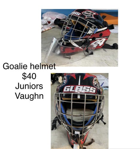 Black Used Vaughn VM7700 Goalie Mask