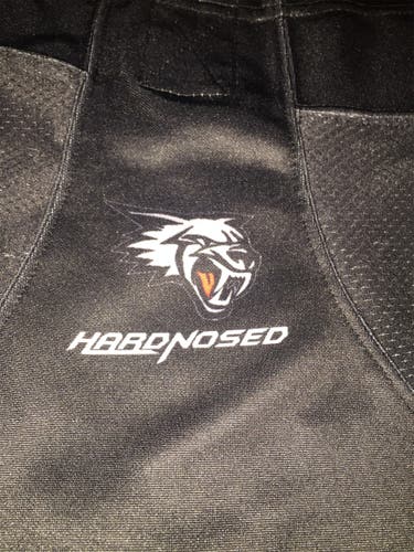 BRAMPTON BEAST   BLACK  GAME  USED SOCKS WITH BEAST LOGO Size 54