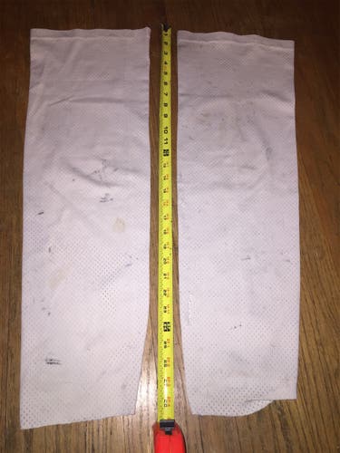 VINTAGE PAIRS OF SOCKS 1  WHITE PAIR AND 1 BLUE PAIR UNIVERSITY OF MICHIGAN PRACTICE  WORN SOCKS