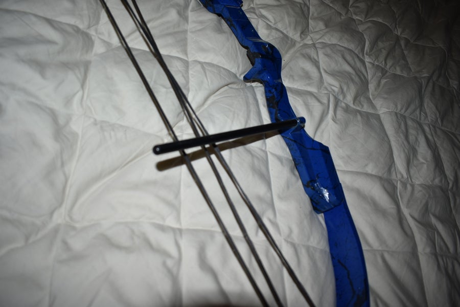 Fred Bear Compound Bow, Blue Camo